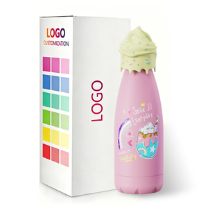 Bouteille d'eau pour enfants en acier inoxydable de qualité alimentaire sans BPA, thermos isolé sous vide avec couvercle amovible à motif de dessin animé mignon - Product Image 1