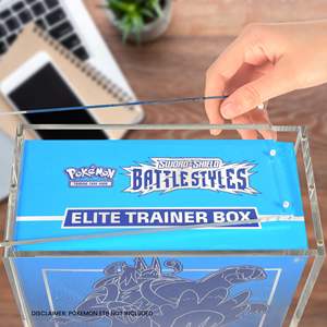 Boîte de rangement en acrylique classique personnalisée Pokmon ETB, épaisseur 5 mm, résistante aux UV, vitrine transparente, anti-poussière, empilable - Product Image 2