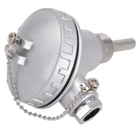 Sonde de température en acier inoxydable avec filetage NPT 1/2'' et tête de thermocouple -200~420°C, longueur de tuyau 50-400mm, PT100, OEM