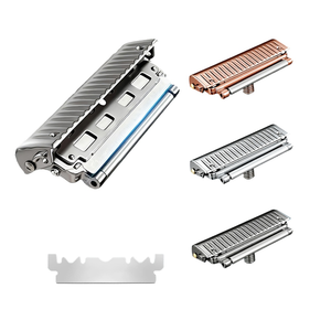 Rasoio di Sicurezza Universale M5 con Filettatura 5.0 Pro, Lama Singola, 2 Lame a Metà, per Uomo, Manico Classico, Testina di Rasatura - Product Image 1