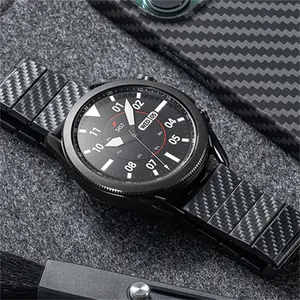 Bracelet de montre de luxe CAOWTAN pour <span class=keywords><strong>Huawei</strong></span> <span class=keywords><strong>GT2</strong></span> 3 20mm 22mm pour bracelets de montre Samsung 4 5 <span class=keywords><strong>Pro</strong></span> bracelet à motif en Fiber de carbone classique - Product Image 6