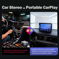 Moniteur de voiture portable Hisound 7 pouces avec écran tactile sans fil CarPlay et Android Auto