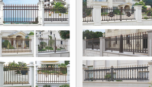 Modern Luxury Style Slim <span class=keywords><strong>Aluminum</strong></span> Fence Panels Alta Qualidade Europeu para Villa Driveway Protection Privacy <span class=keywords><strong>Aluminum</strong></span> Plastic - Product Image 3