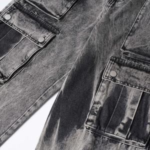 Pantalones Cargo Holgados de Estilo Urbano Vintage para Hombre con Bordado, Talla Grande, Pierna Ancha, Jeans de Moda Urbana para Primavera, Estilo Y2K Hip Hop - Product Image 5