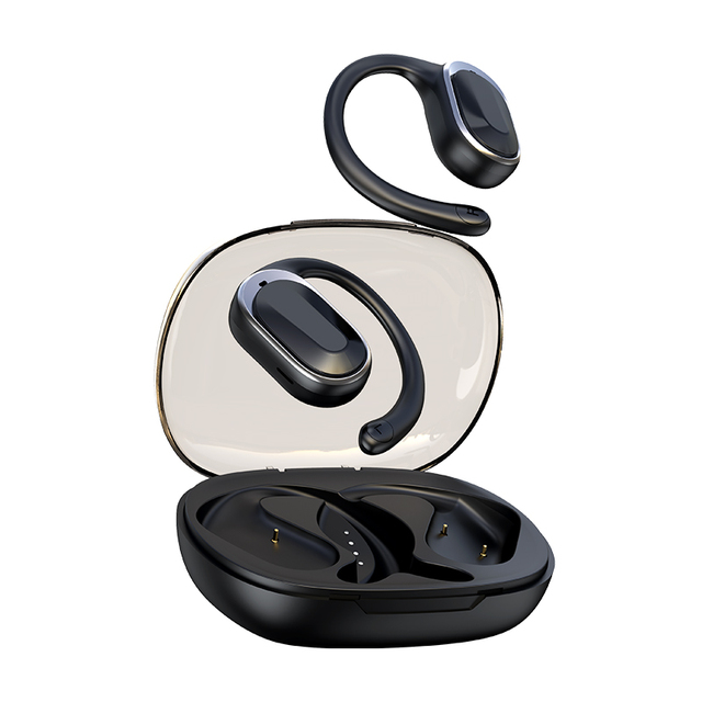 HiFi Stereo OWS Open-Ear Wireless Headphones Bone Conduction Air Earbuds with Non-Noise Cancelling Design and Ear Hook
