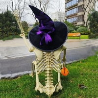 Offre Spéciale : Squelette Humain Debout de 165 cm pour Halloween – Décoration de Festival et Accessoires pour Maison Hantée, Idéal pour Fêtes d'Halloween