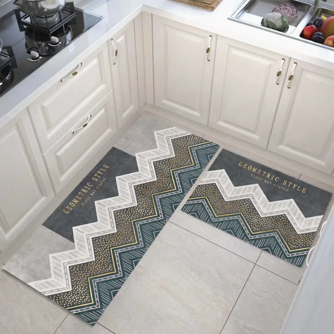 Washable Custom Waterproof Non-Slip Room Kitchen Mats And Rugs Heavy Warm Carpet