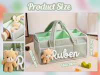 Organisateur de couches pour bébé portable et pliable en tissu, fait main, moderne, écologique, doux, style peluche, pour chambre d'enfant, table à langer ou accessoire de voiture