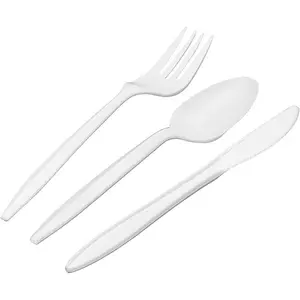 Factory direct cheap price plastic cutlery set disposable spoon fork knife for party dinner takeaway food dessert