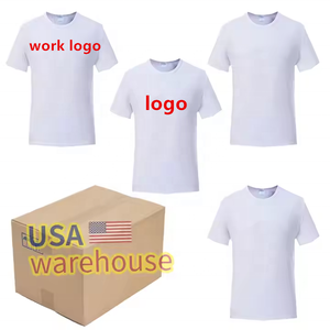 Chemises de travail avec logo personnalisé Hommes Publicité 100 Polyester t-shirt Vente en gros T-shirt Sublimations Blanc Hommes t-shirts - Product Image 1