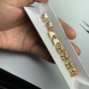 Wuzhou มอยส์ซอไนต์สีแชมเปญตัดสดใสขนาด5.5x5.5มม. ถึง10x10มม. ขายส่ง - Product Image 2