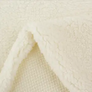 Knitted Plush Sherpa Fabric polar fleece fabric 280g supplier in china sj#