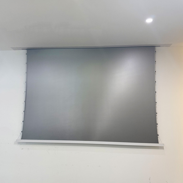 OEM Hidden Ceiling Down Projector Screen ALR PET Crystal 170°View with Aluminum Frame UST Smart Control Projector Screen
