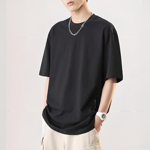 High Quality Cotton Custom T Shirt Men <b>Blank</b> Heavy <b>Weight</b> Loose Fit T shirt Printing Men's T-Shirts - Product Image 4