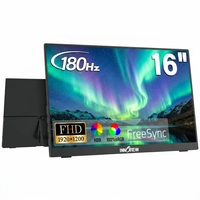 Moniteur portable de 16 pouces avec filtre anti-lumière bleue, résolution 1920x1200P FHD, fréquence de rafraîchissement de 180 Hz, haut-parleurs intégrés pour les jeux et les affaires