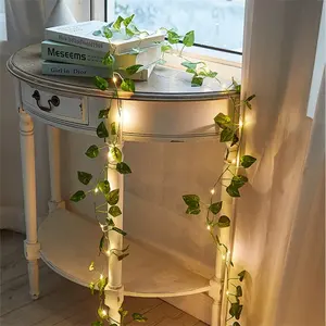 Sempre Brilhante 30 LED Artificial Green Leaf Ivy guirlanda De Férias LED Fio De Cobre Fada Luz Ivy Videiras Luzes Cordas