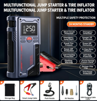 Démarreur de Voiture Professionnel 1000A de Pointe 8000mAh avec Compresseur d'Air et Batterie Externe pour Urgences Automobiles OEM ODM