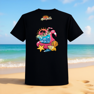 T-Shirt Promozionale Mar3ella Nera a Maniche Corte con Design Grafico per l'Estate - Product Image 3