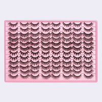 Vente en gros 20 paires de faux cils 3D en soie de vison faits à la main bande complète Volume dramatique Faux cils Vente en gros 20 paires de cils à bande complète