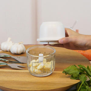 Picadora de ajo eléctrica Ningbo con cuerpo de vidrio, motor 360, funciona con batería, picadora de alimentos para cocina doméstica, para picar ajo y carne - Product Image 4