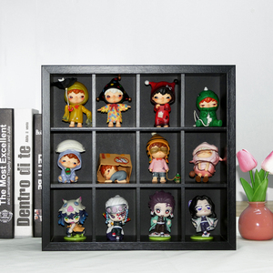 18-lưới MDF khung gỗ hiển thị Kệ thủ công lưu trữ sáng tạo tổ chức với con số nhỏ và hộp bóng thu nhỏ - Product Image 1