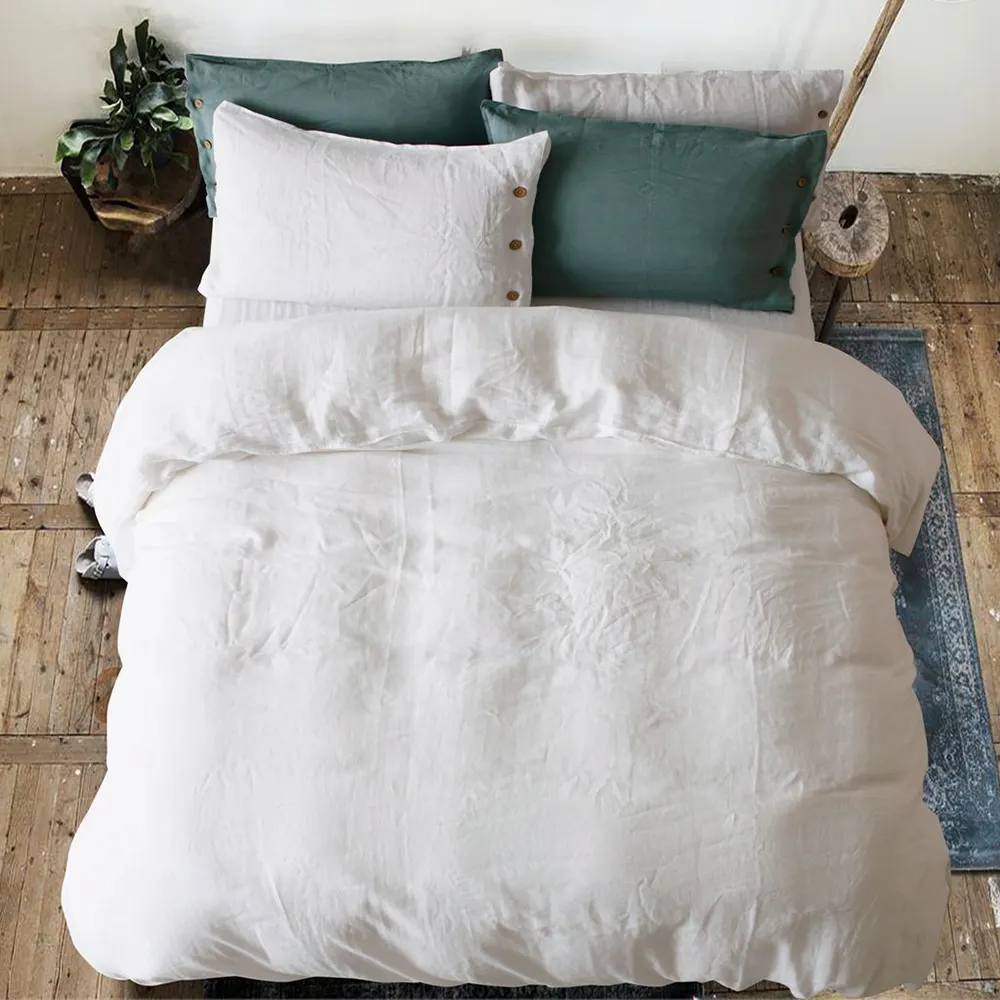 Levha seti % 100% bambu rahat yatak 6 adet yorgan yatak örtüsü seti çin ithalat toptan şerit otel yatak ve örtüleri beyaz