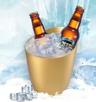 Seau à glace promotionnel personnalisé pour bière, 3L, en plastique, pour champagne, noir et blanc, pour boissons