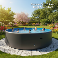 Piscine hors sol gonflable ultra-rigide de haute qualité, grande piscine à structure Drop Stitch pour jardin extérieur, style Igopool