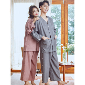 Combinaison de sauna en coton avec boutons avant et arrière, grande taille pour hommes et femmes, vêtements de massage thérapeutique - Product Image 3