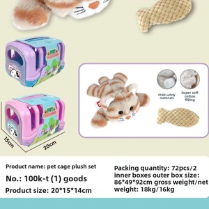 Ensemble de jouets et de transport <span class=keywords><strong>pour</strong></span> animaux de compagnie : Kit de voyage réaliste <span class=keywords><strong>pour</strong></span> chat et <span class=keywords><strong>chien</strong></span> avec <span class=keywords><strong>panier</strong></span> portable et accessoire poisson <span class=keywords><strong>pour</strong></span> jeu de rôle d'adoption d'animaux, vente en gros OEM - Product Image 5
