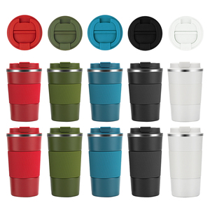 Thermos Ecologico da 380ml con Doppia Parete in Acciaio Inox, Tazza da Viaggio per Caffè con Custodia in Silicone, Borraccia Termica per Viaggi - Product Image 2