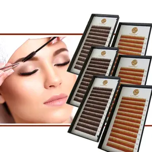 Großhandel Natural Black False 100% handgemachte Augenbrauen verlängerungen Künstliche Augenbrauen Straight Soft 5 6 7mm Augenbrauen verlängerungen