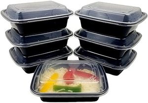 Contenedor Rectangular Desechable de Plástico PP para Microondas, 12 oz, Caja para Almacenar Alimentos para el Almuerzo - Product Image 3