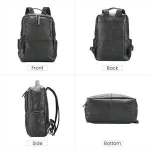 <span class=keywords><strong>Sac</strong></span> à <span class=keywords><strong>dos</strong></span> pour ordinateur portable en <span class=keywords><strong>cuir</strong></span> véritable vintage pour <span class=keywords><strong>homme</strong></span> DUJIANG, avec bandoulière arquée et fermeture à glissière - Product Image 6