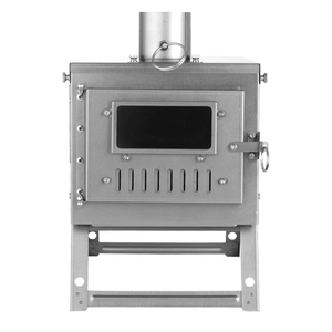 Estufa de leña Estufa de <span class=keywords><strong>camping</strong></span> portátil con tubos de chimenea Ventana delantera <span class=keywords><strong>Mini</strong></span> estufa de campamento para tienda exterior, cocina de viaje en camión - Product Image 2