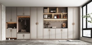 Buffet de salon et armoire de rangement de restaurant en bois massif moderne et personnalisé de luxe - Product Image 3