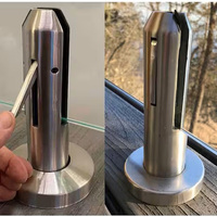 Rampe de sol en verre trempé sans cadre de style moderne EKOO, avec tige en acier inoxydable 304/316, finition miroir doré