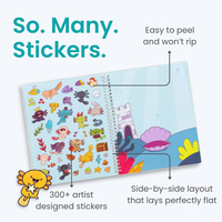 Libro de Pegatinas Adhesivas de Papel Ecológico con Temática de Animales de Dibujos Animados, para la Educación Temprana de los Niños, Personalizable con Estampado en Relieve