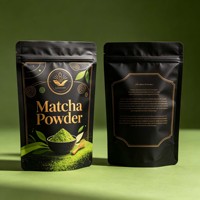 Sachet Doypack Personnalisé pour Poudre de Matcha, Finition Mate, Réutilisable, pour Emballage de Thé, Commandes Flexibles, Livraison Rapide