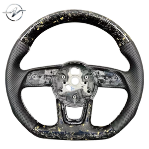 พวงมาลัยคาร์บอนไฟเบอร์ลายเกล็ดหิมะสีทองสำหรับรถ Audi A3 <span class=keywords><strong>2018</strong></span> 2019 A4 A5 A6 S3 A8 S6 RS4 RS6 RS7 - Product Image 1