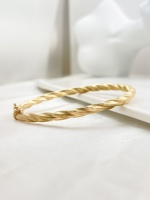 Bracelet en or véritable 18 carats Lerca Fashion AU750, bracelet torsadé en or véritable 18 carats, bijoux en or véritable pour femmes