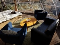 Dômes de glamping géodésiques en PVC imperméable pour l'extérieur, 4 saisons, pour hôtels, camping, événements, restaurant, maison transparente