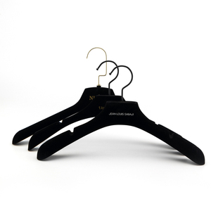 <span class=keywords><strong>Cintres</strong></span> multifonctionnels en velours pour vêtements, logo personnalisé, cintre antidérapant pour armoire - Product Image 2
