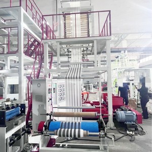 เครื่องเป่าฟิล์มฮงตง 800 มม. แบบชั้นเดียว LDPE ขนาดสกรู 120 มม. กำลังการผลิต 100 กก./ชม. สำหรับบรรจุภัณฑ์ - Product Image 1