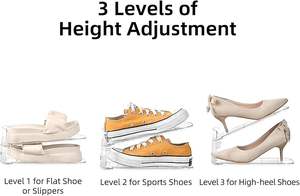 Organizador de Zapatos con Ranuras, Zapatero Ajustable de Tres Niveles, Apilador de Zapatos - Product Image 3