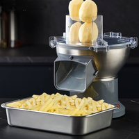 Linkrich Nieuwe 2024 Multifunctionele Groente- en Fruitsnijder, -snijmachine, -rasp en -aardappelchips-snijder met motor voor commercieel gebruik