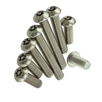 Sekrup Torx Kepala Tombol Baja Tahan Karat 304 Metrik ISO7380 dengan Pin/Sekrup Pengaman M1.4-M10