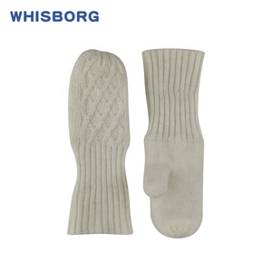 2022 di lusso Cable Ski neonato Vintage Angora bianco per bambini <span class=keywords><strong>guanti</strong></span> in maglia con fodera in Jersey guanto invernale - Product Image 5