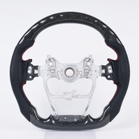 Setir Sport Carbon Fiber LED Flat Bottom untuk Toyota Land Cruiser SUV Modifikasi Upgrade 375mm