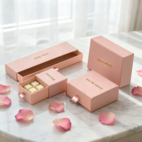 Caja de Regalo Rígida Hecha a Mano con Logotipo Personalizado en Relieve con Lámina Dorada, Laminación Brillante, para Chocolate, Sushi, Comida para Bebés